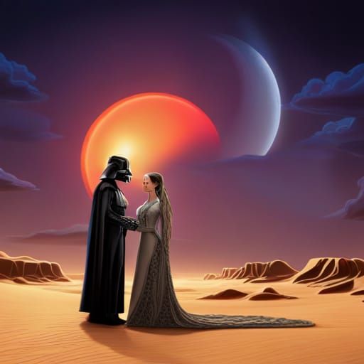 Darth Vader Marries Padme on Tatooine