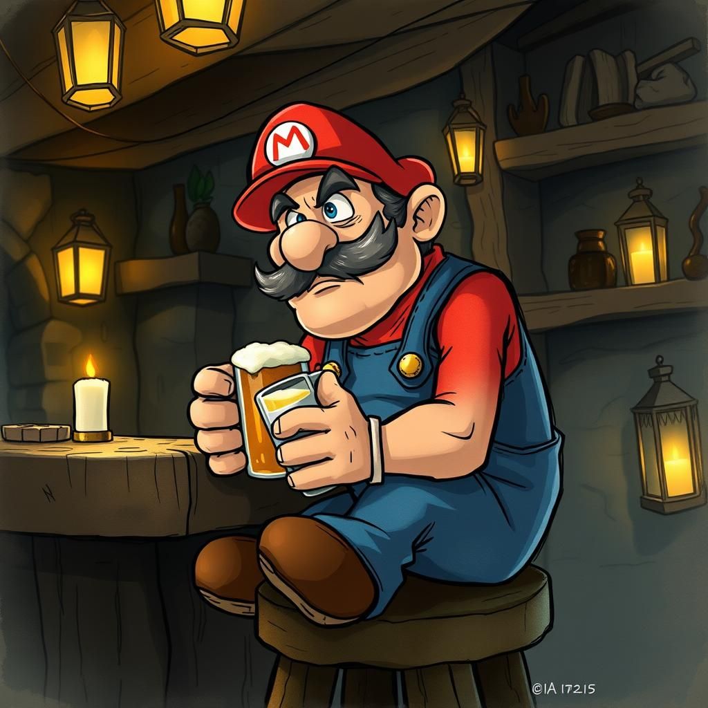 Grumpy Mario