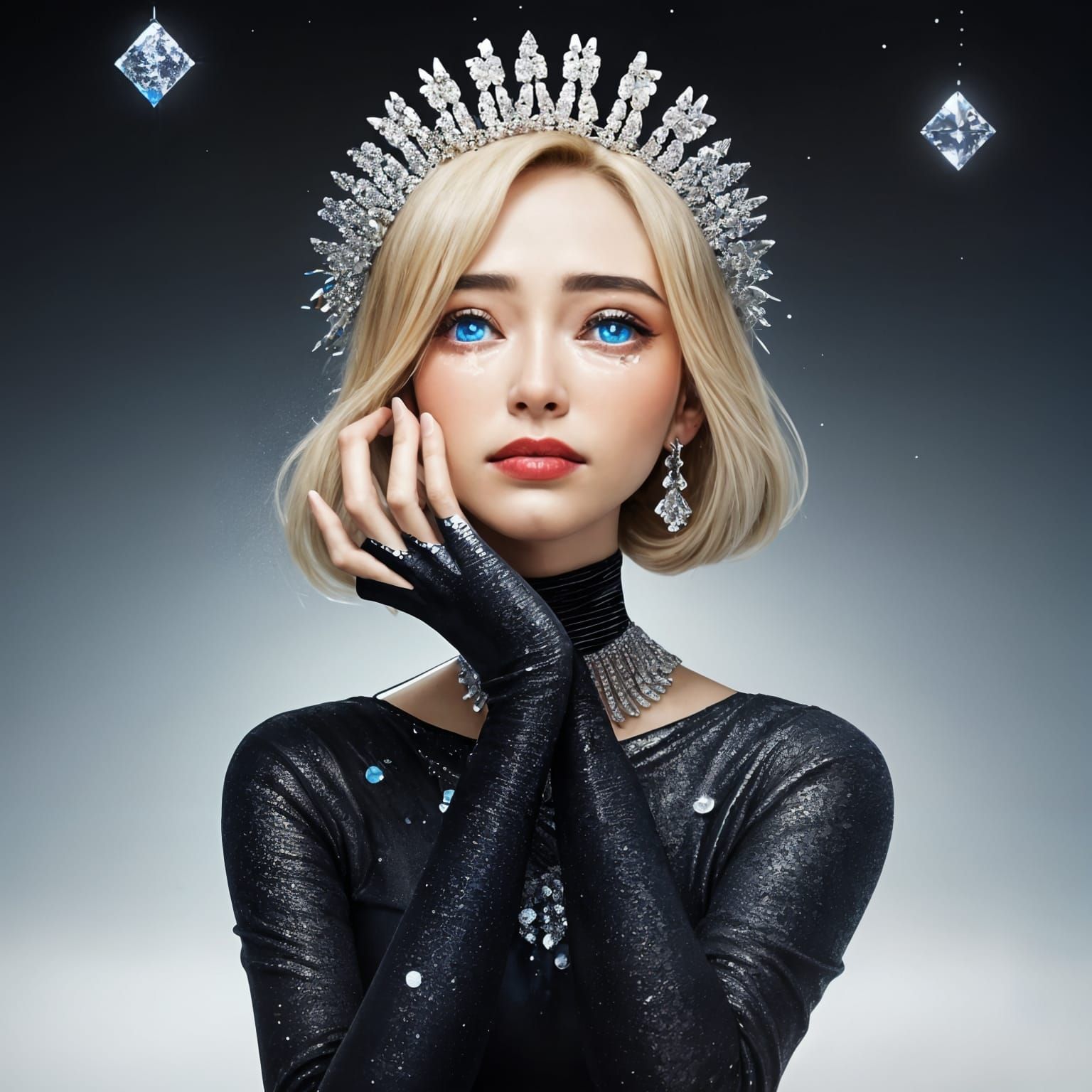 Tears Transform into Sparkling Diamonds