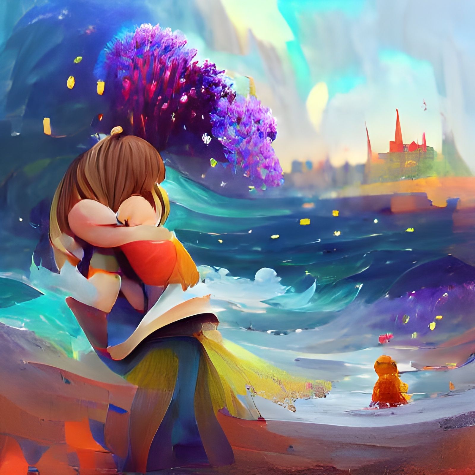 Hugged by the ocean