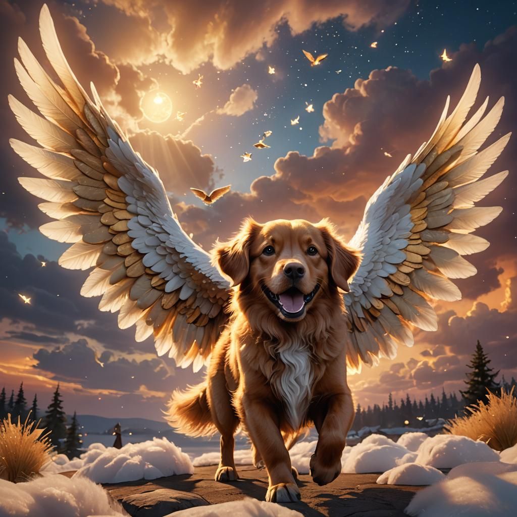 Angel Dog: Nova Scotia Duck Toller in 3D Twilight