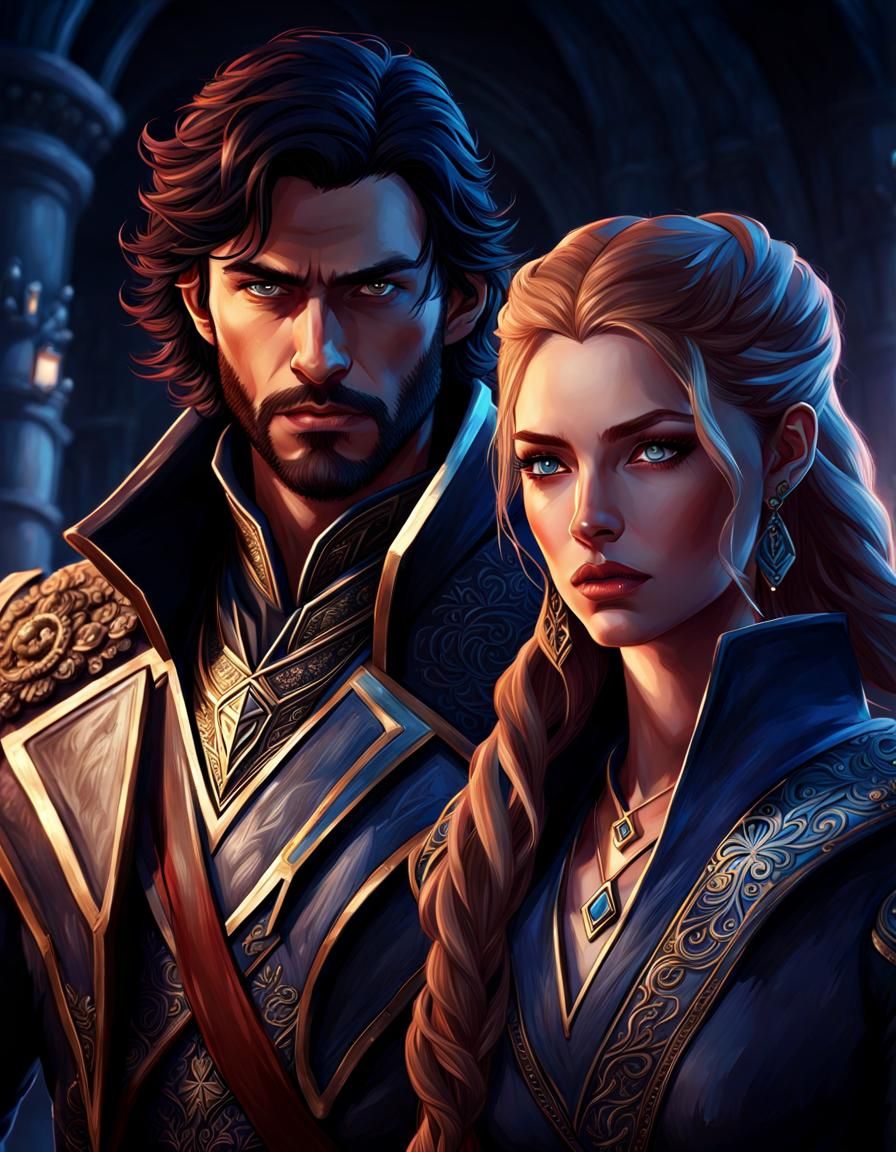 Ethereal Fantasy Couple: Bryce and Cassian in Twilight Splen...