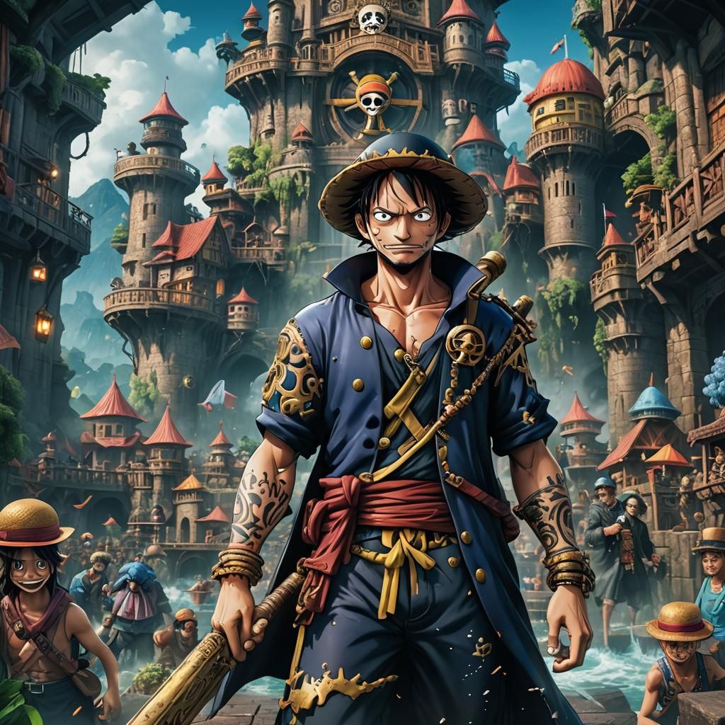One Piece Portrait in Detailed Matte Painting Style