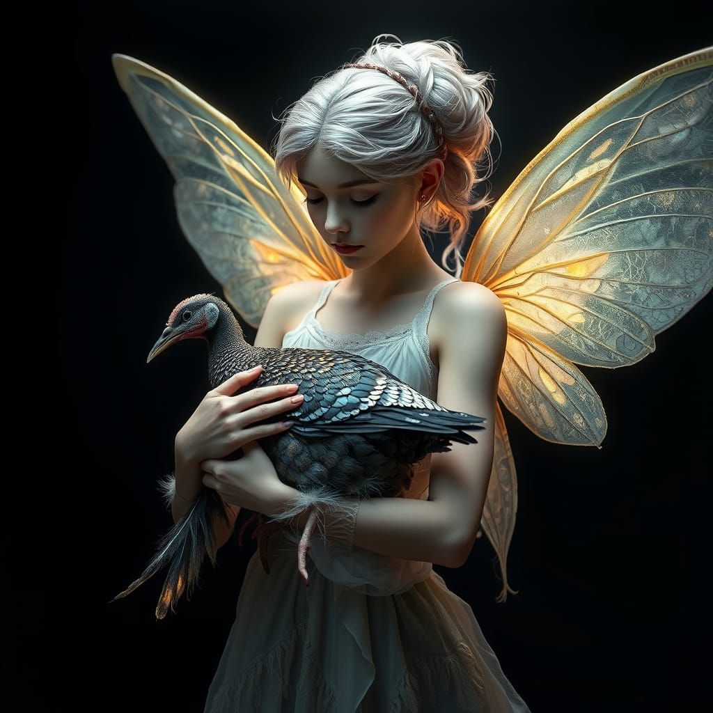 Enchanted Prairie Fairy with Majestic Grouse