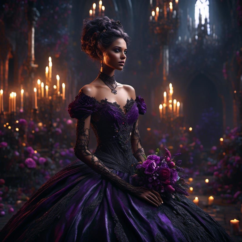 Gothic Dark Bride in Bridal Elegance Style