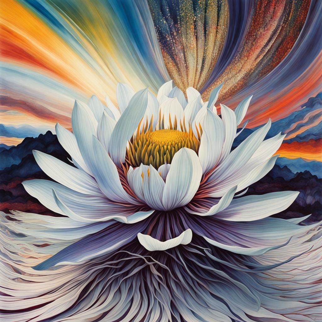 Surreal Flower Field in Dreamlike Magical Realism