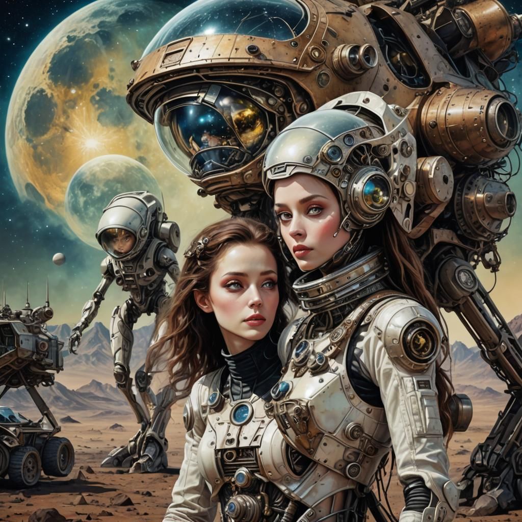 First Conjoined Twin Sisters in Space (AI fail)