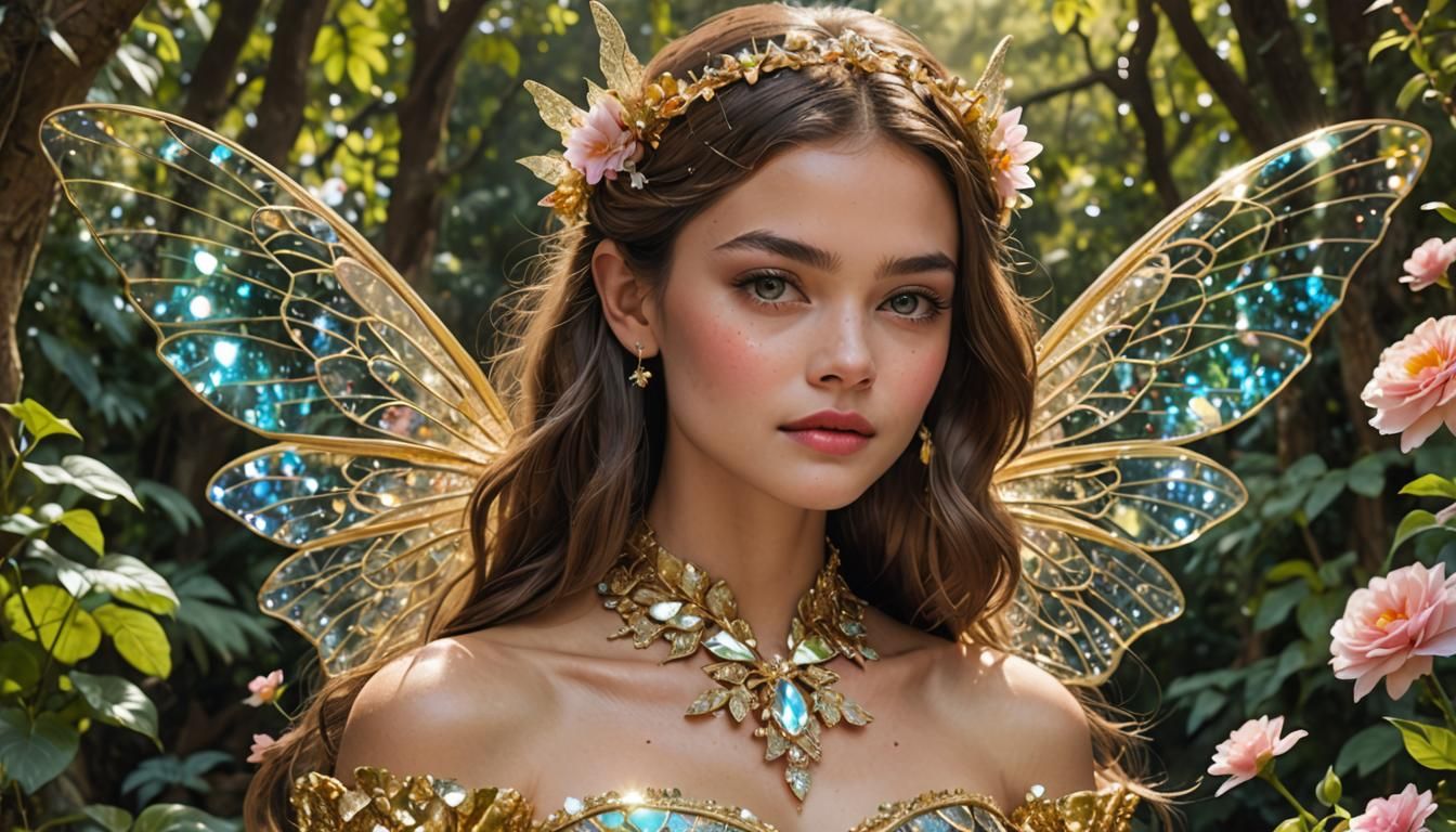 Sparkling Fairy in Fairytown: Photorealistic Pop-Surrealism