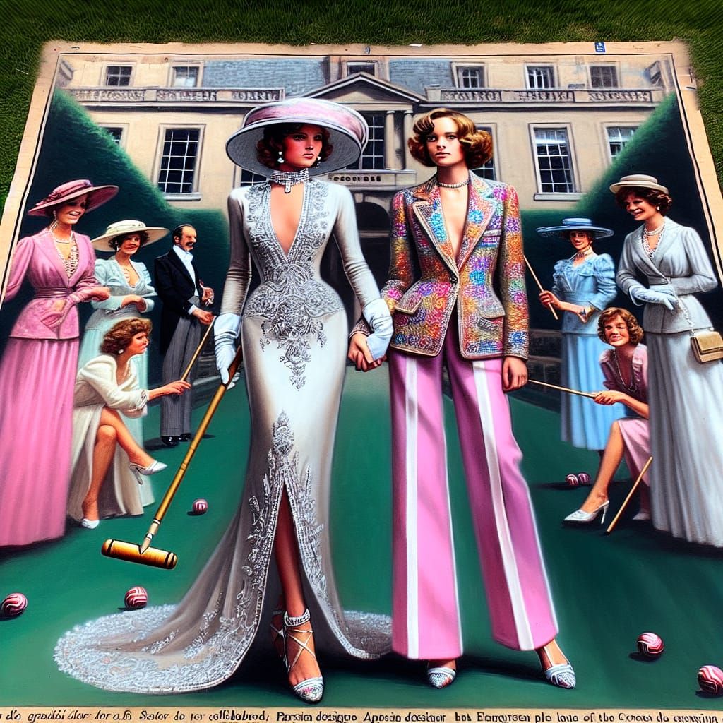 Grand Garden Party Magazine Cover in Airbrush Art