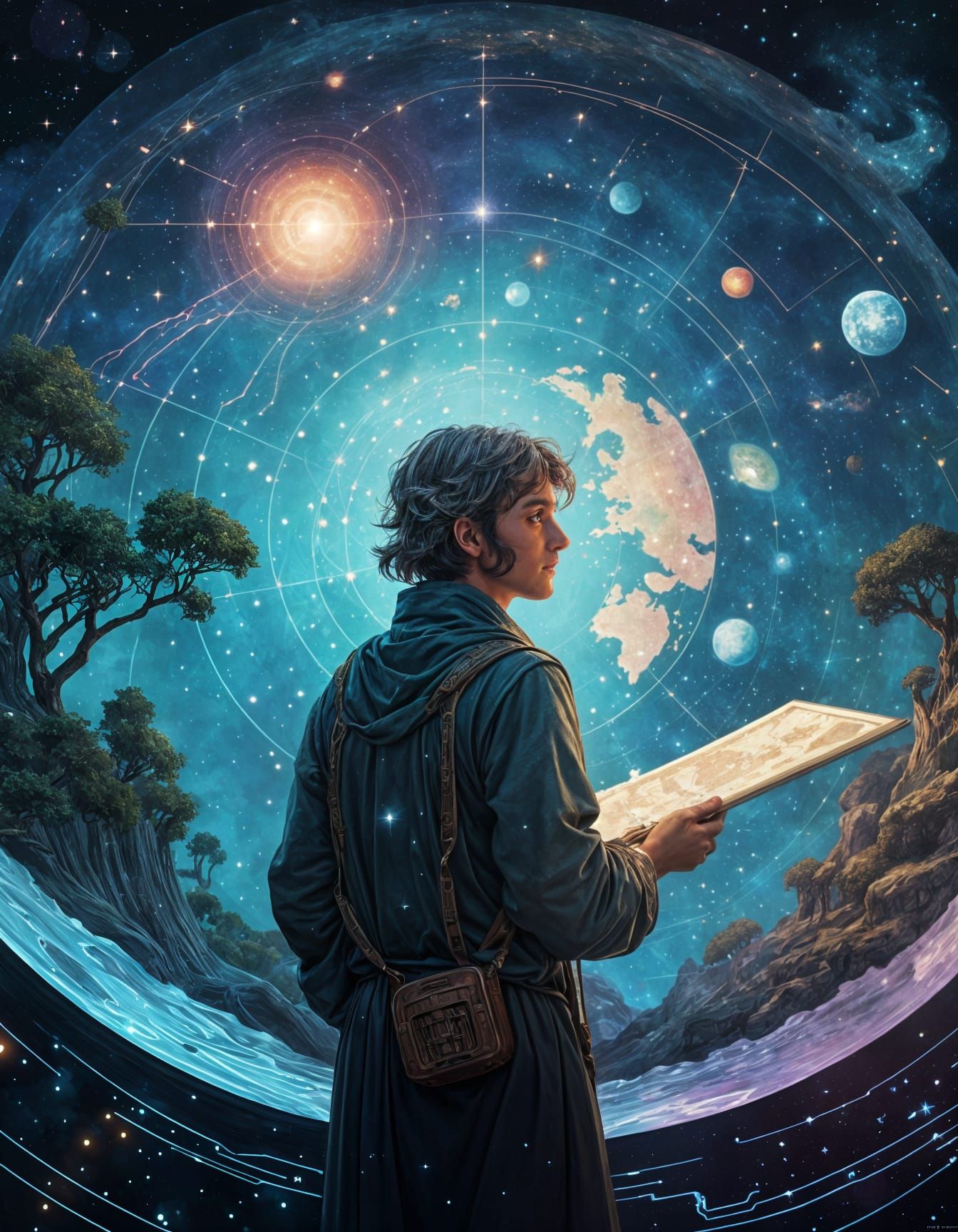 Celestial Cartographer Charts Starlit Cosmos