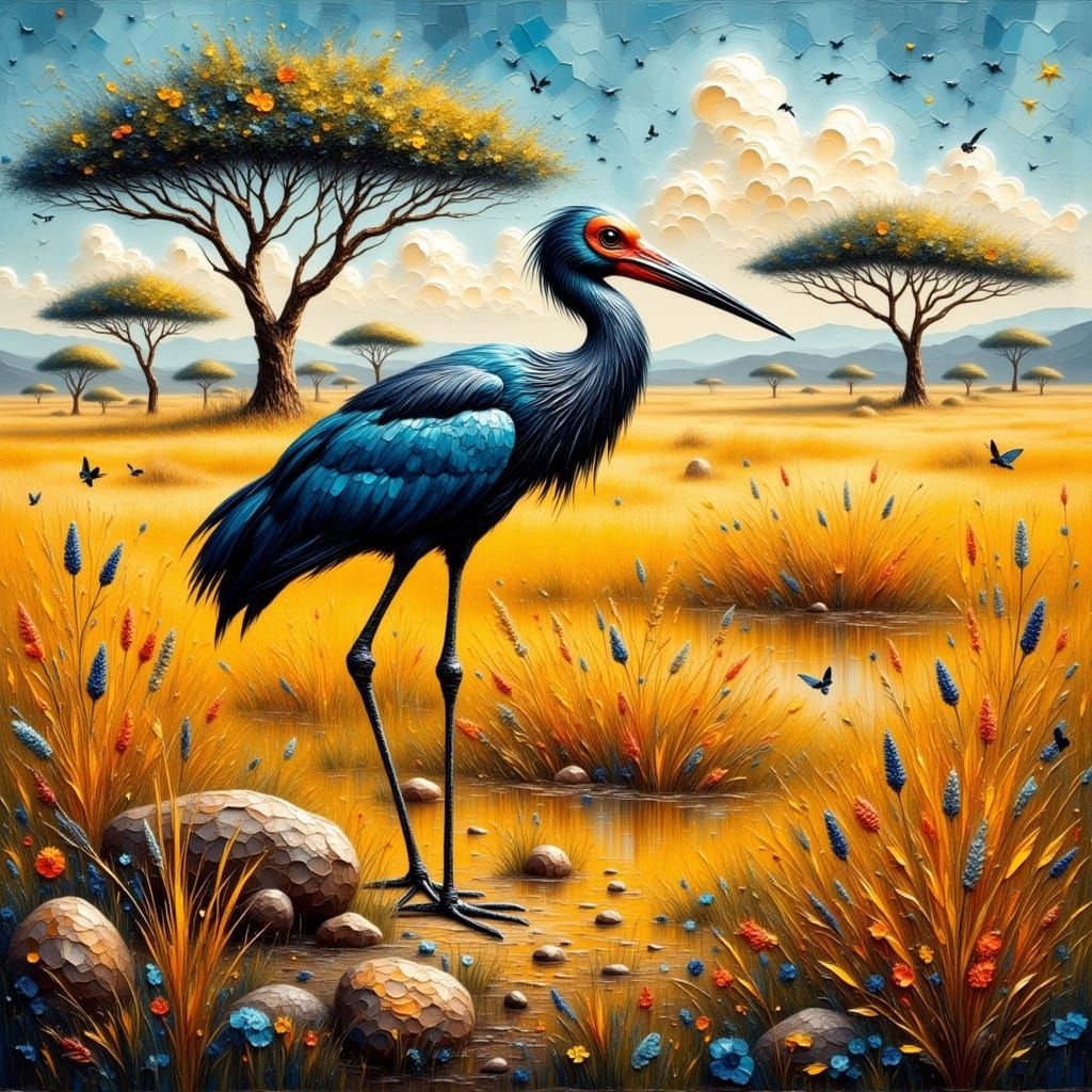 African marabou stork