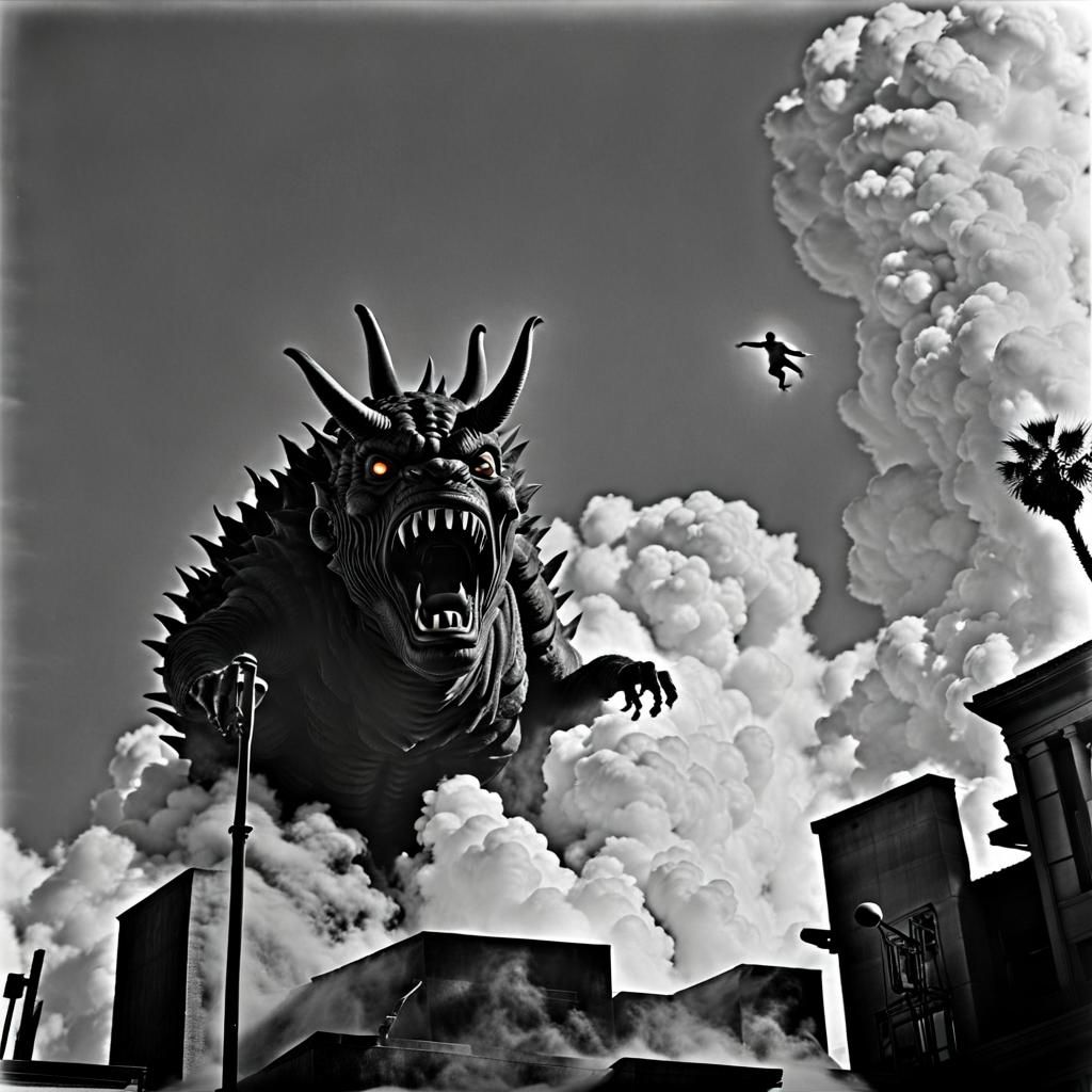 Giant Baby Kaiju Destroys Los Angeles
