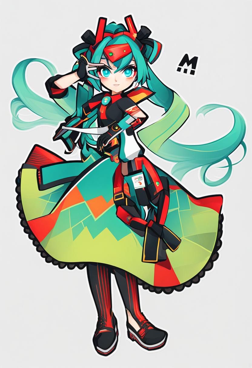 Hatsune Miku Inspired Character in Hot Girl Style