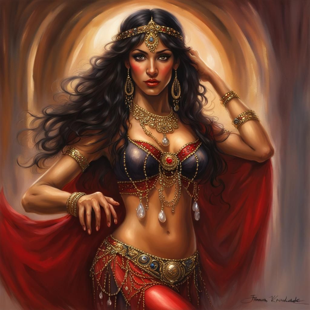Fantasy Belly Dancer in Ethereal Style