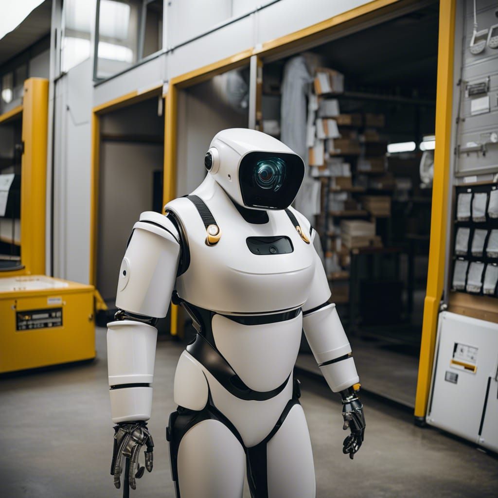 Robot in Hazmat Suit Digital Rendering