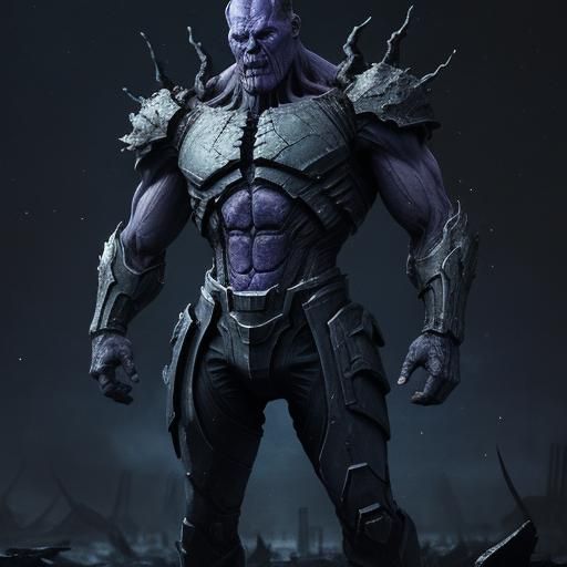 Thanos Spine Concept Art: Dark Metal Sci-Fi