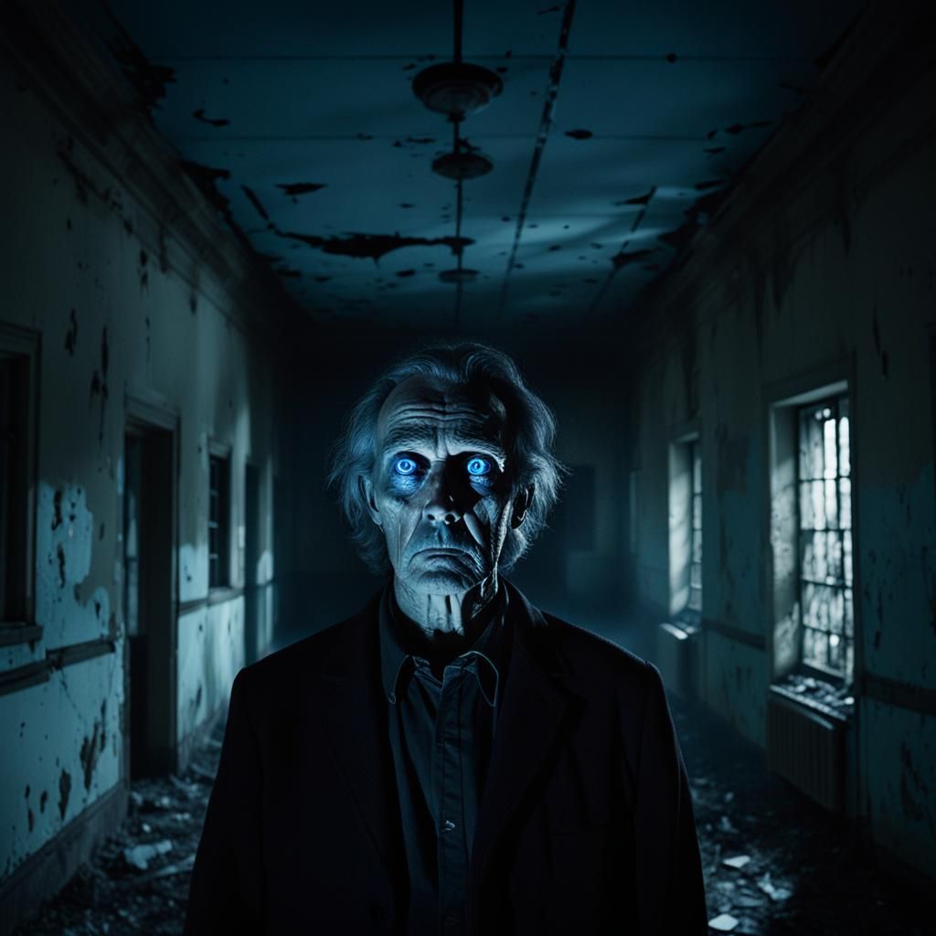 Ethereal Eyes in a Gothic Abandoned Asylum