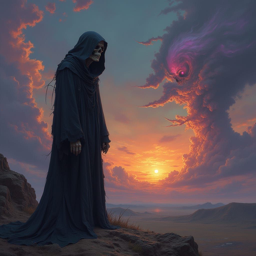Ethereal Reaper Amidst Twilight Psychedelia