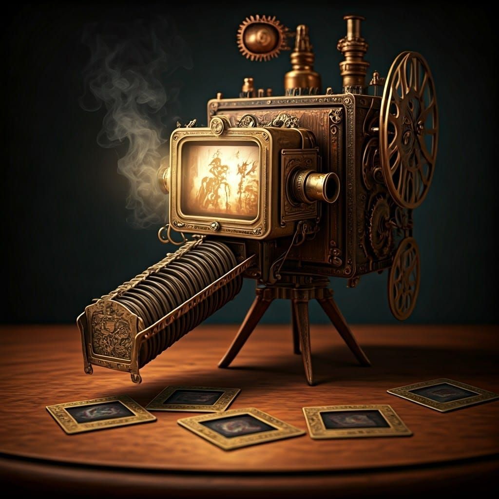 Steampunk 35mm Slide Projector Conjures Whimsical, Swirling ...