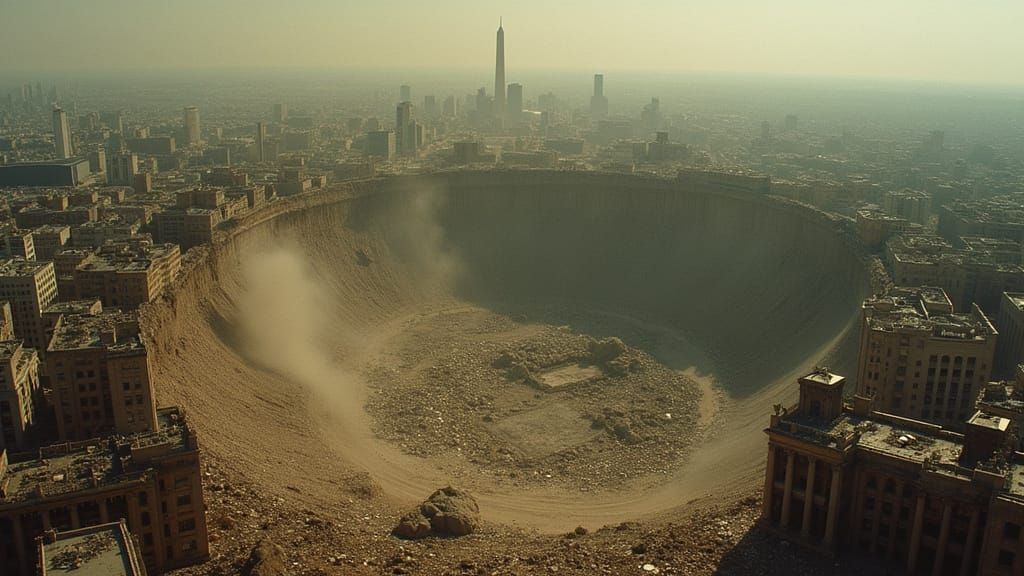 Devastated Washington DC After Meteorite Strike