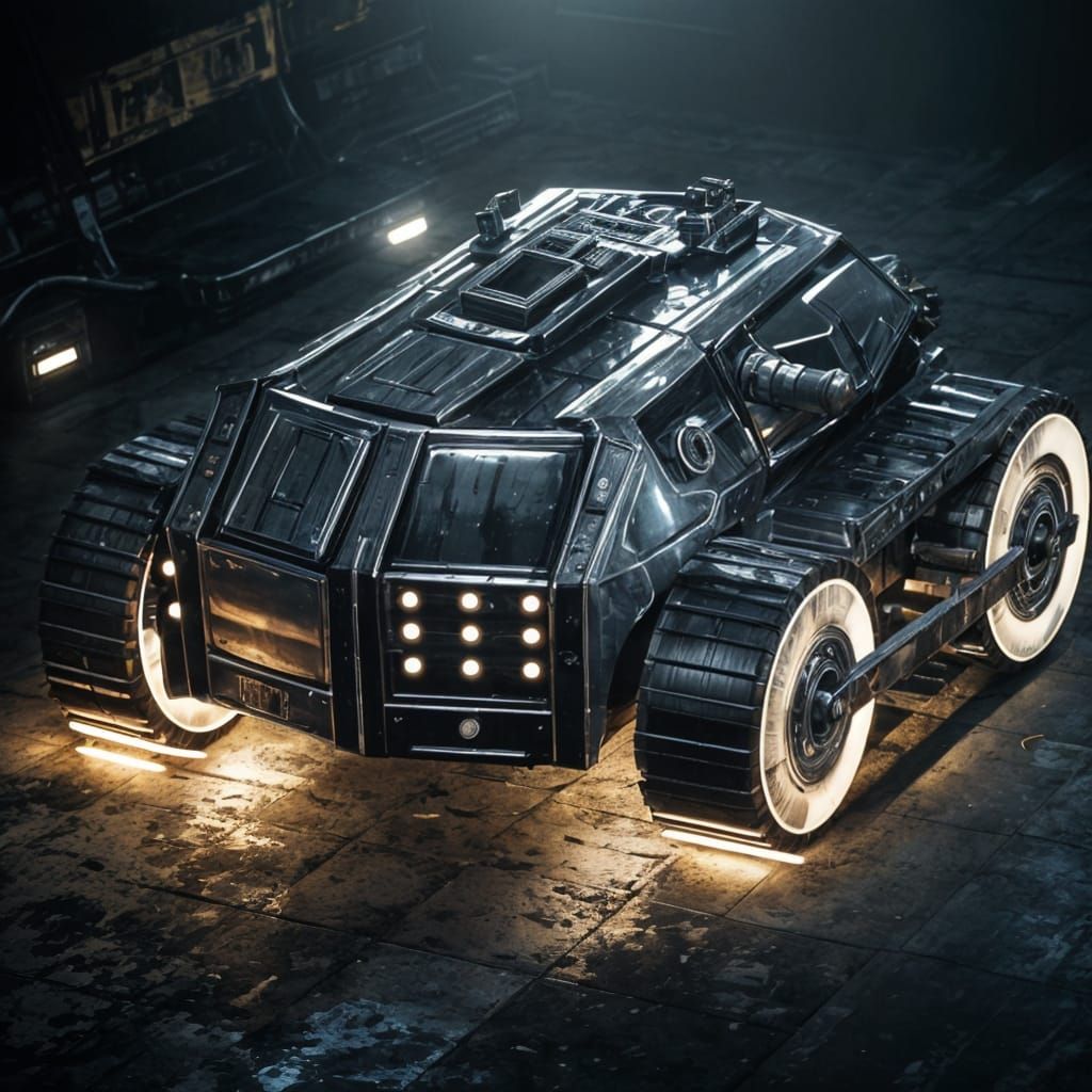 Robotic Metal Tank with Chain Belt