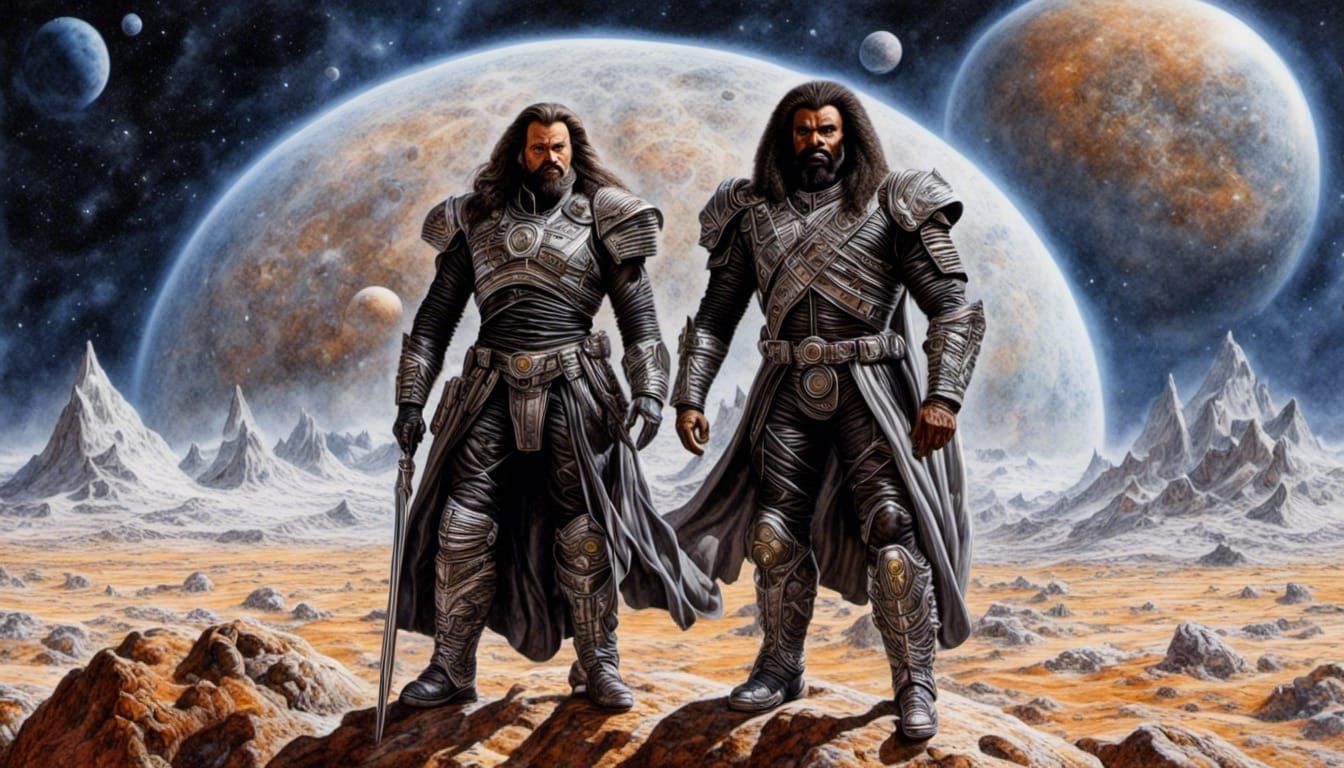 Klingon Space Explorer in Watercolor Pop Surrealism