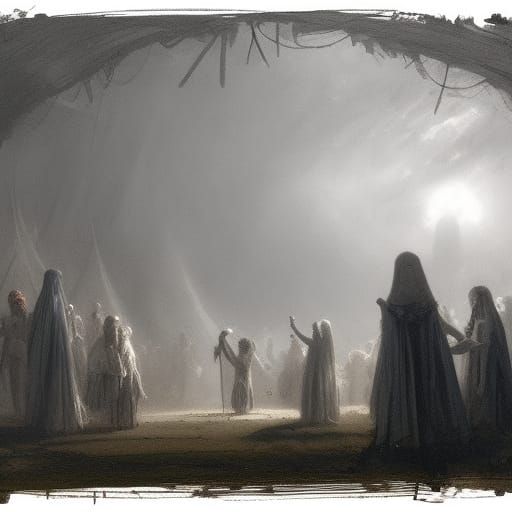 Horror Summer Camp in Style of Gustave Doré