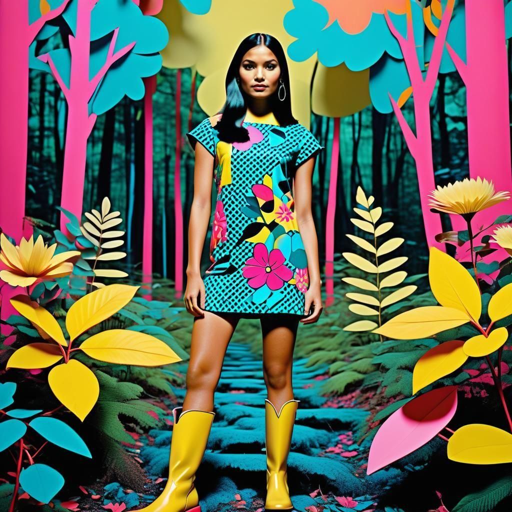 Pocahontas as 1960s Pop Art Fashionista