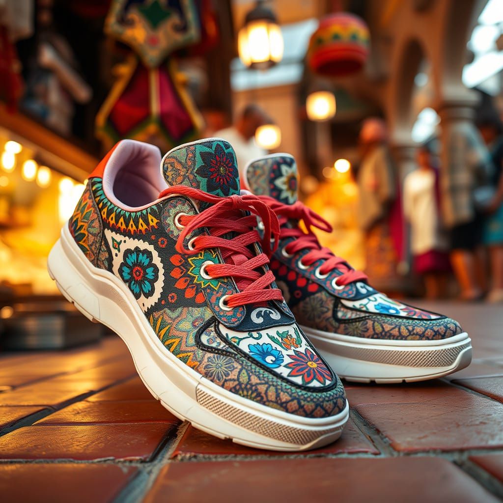 Vibrant Moroccan Bazaar-Inspired Sneakers