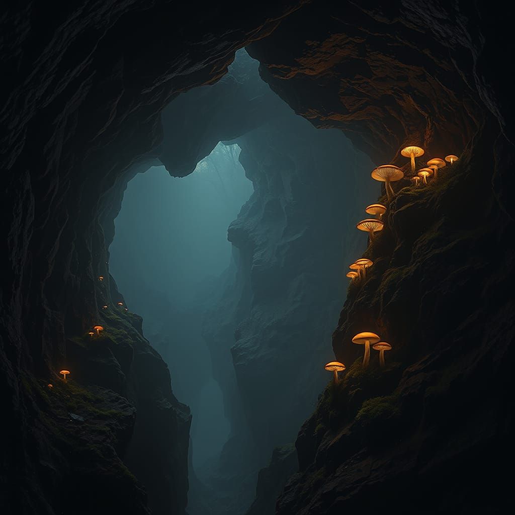 Endless Abyss in Dark, Biomechanical Landscape