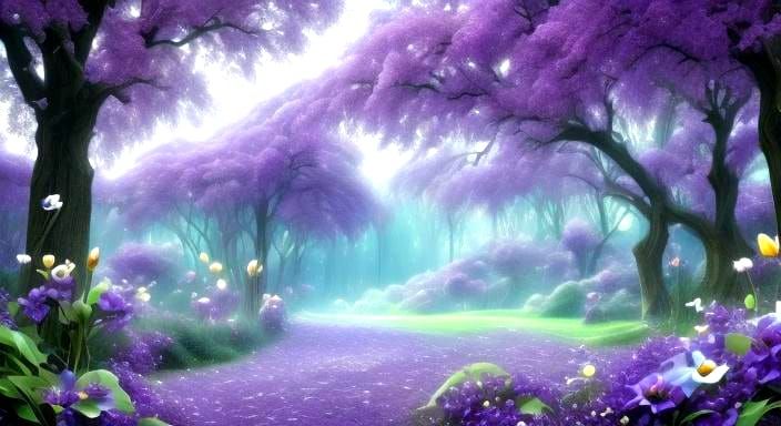 Photorealistic Elf Bride with Purple Calla Lilies