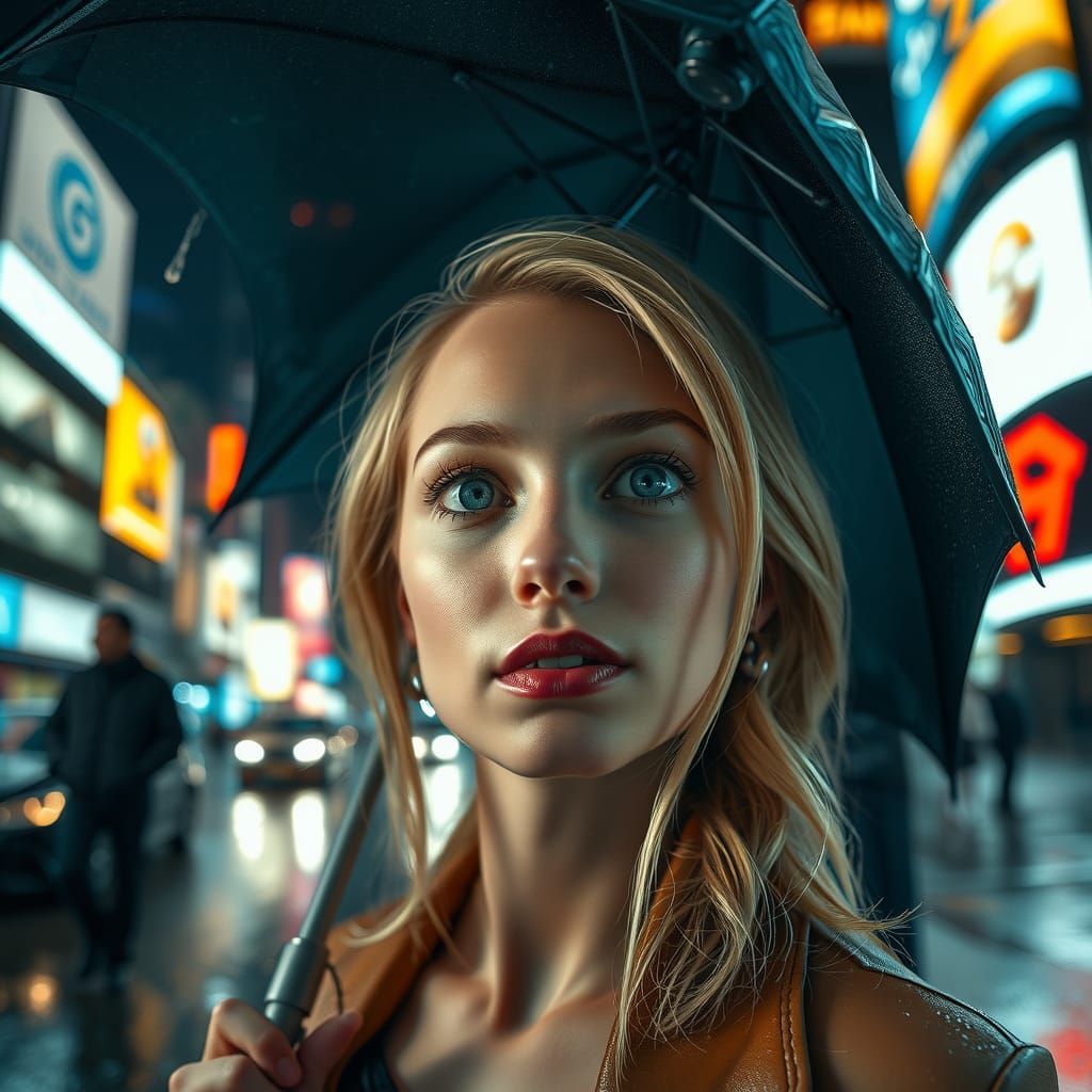 Stunning Times Square Portrait in Epic Cinematic Style