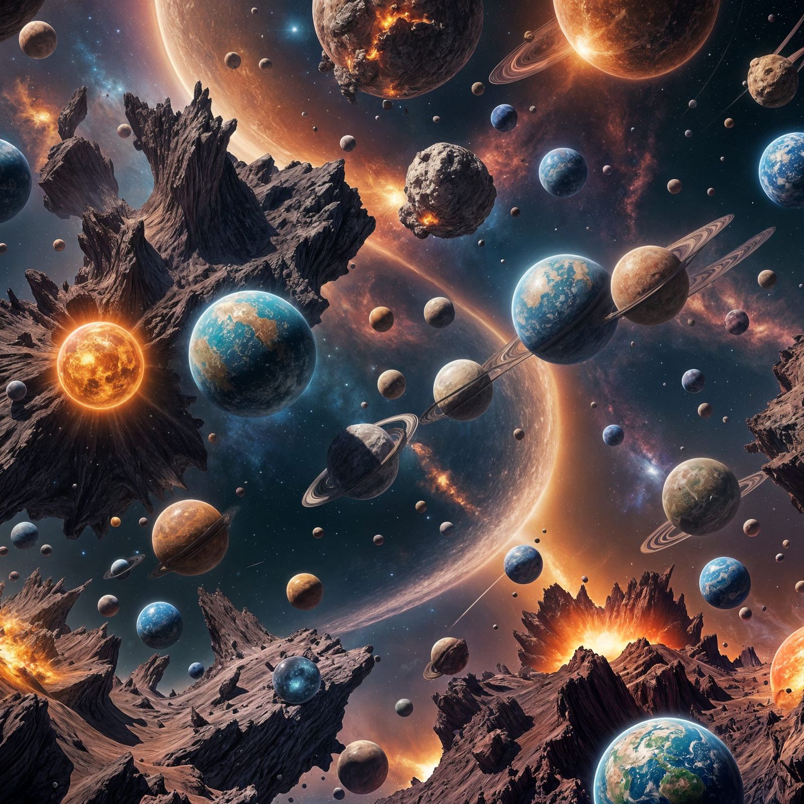 Colorful Cosmos of Planets and Comets