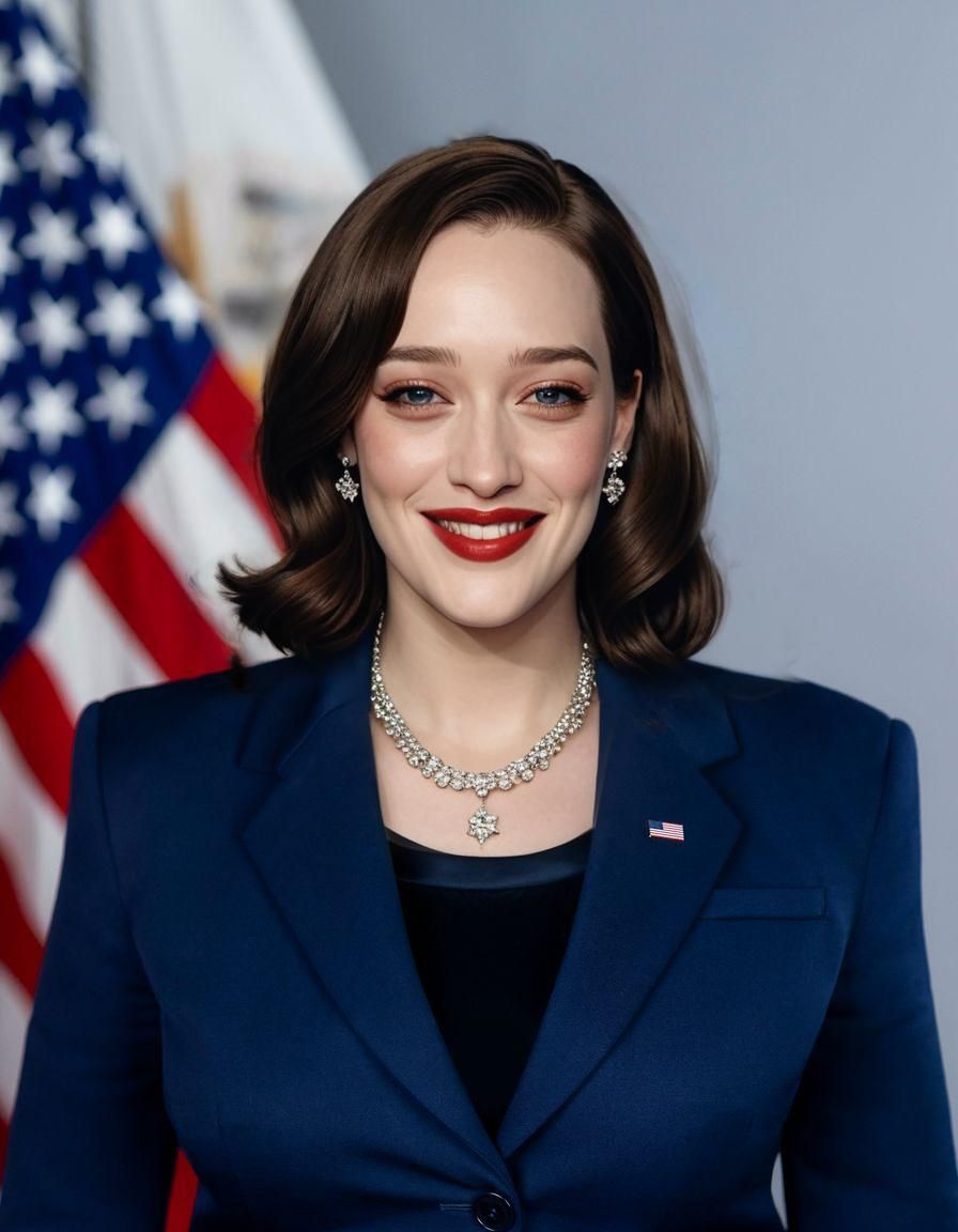 Kat Dennings as Vice President: Photorealistic Portrait