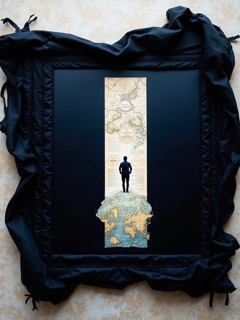 A Man Contemplates the Ocean in a Moment of Serene Reflectio...