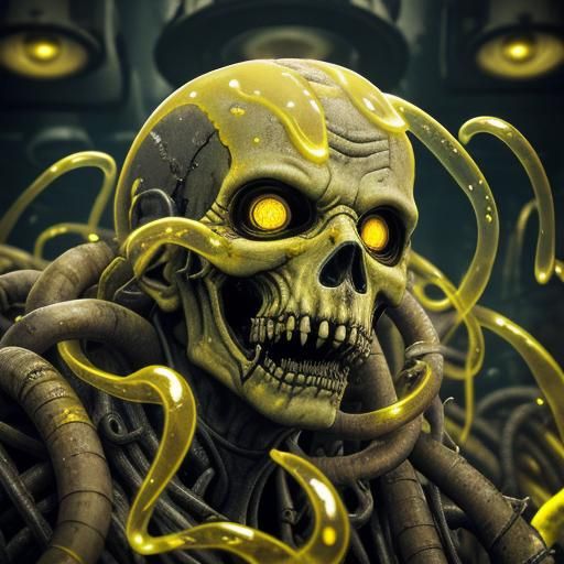 Zombies Trapped in Decaying Submarine: Digital Art