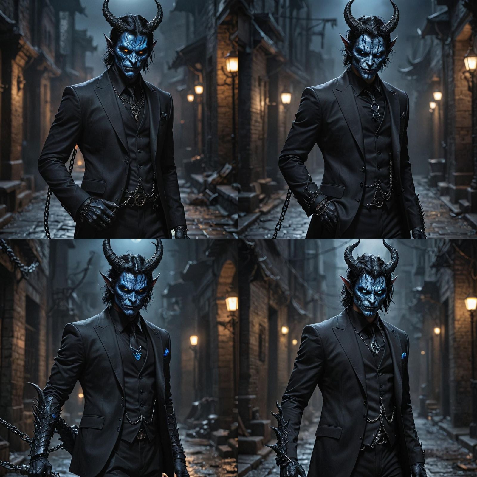 Dragon Demon God of Death in Dark Alley