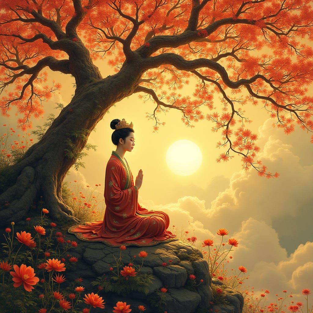 Surreal Sunburst Sculpture in Postmodern Architectural Style