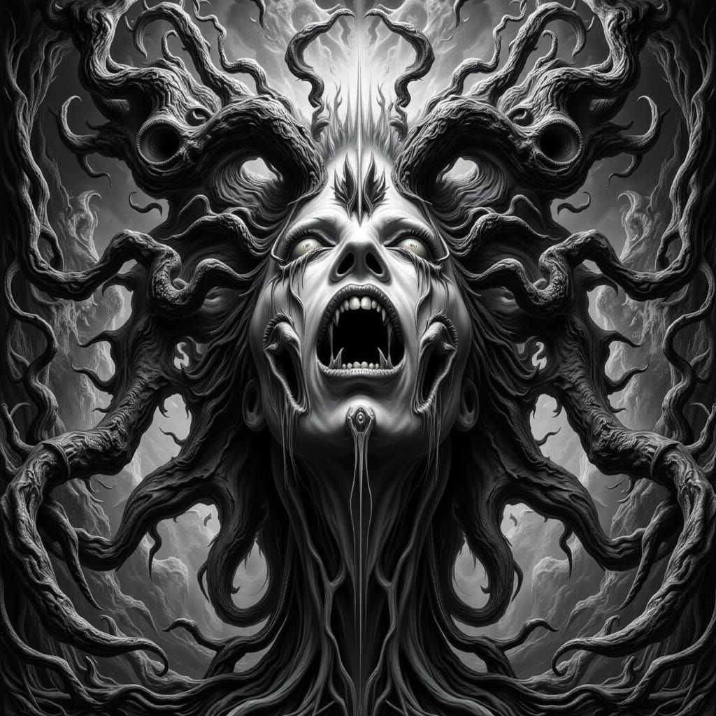 Abstract Horror Denomination in Warped Visions Style