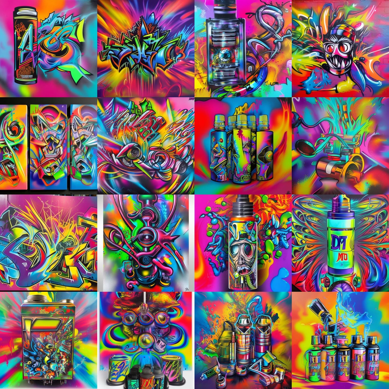 DMT Vape Cart Package in Graffiti Art Style