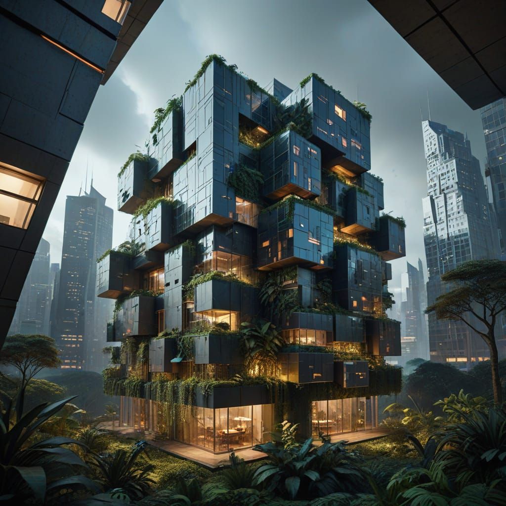 Futuristic Cityscape Architecture by Philippe Starck