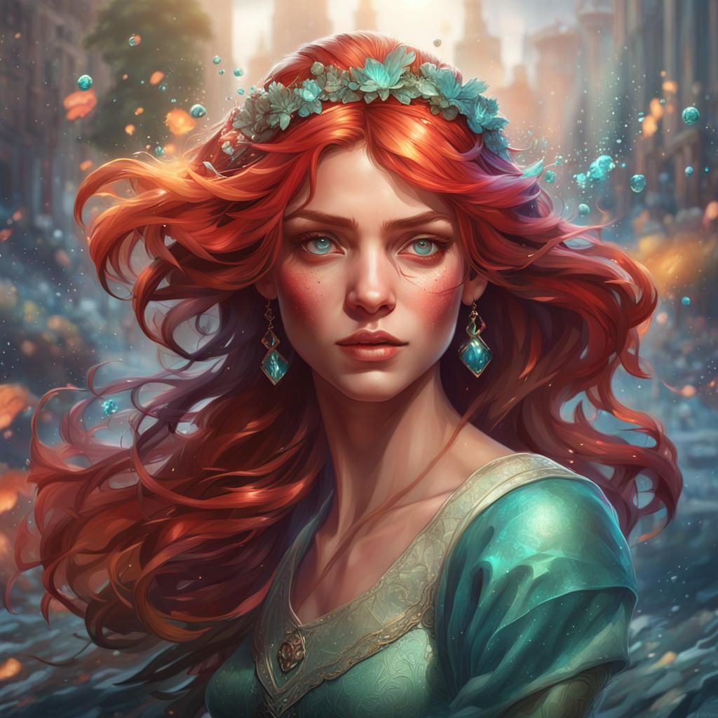 Ariel Portrait in Hyperdetailed Concept Art Style