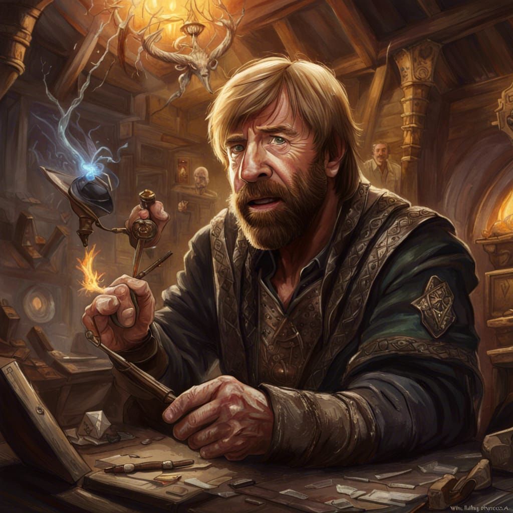 Chuck Norris as Harry Potter in Rings Witcher