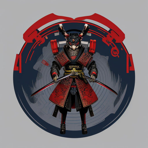 Steampunk Neko Samurai Goddess Wields Katana