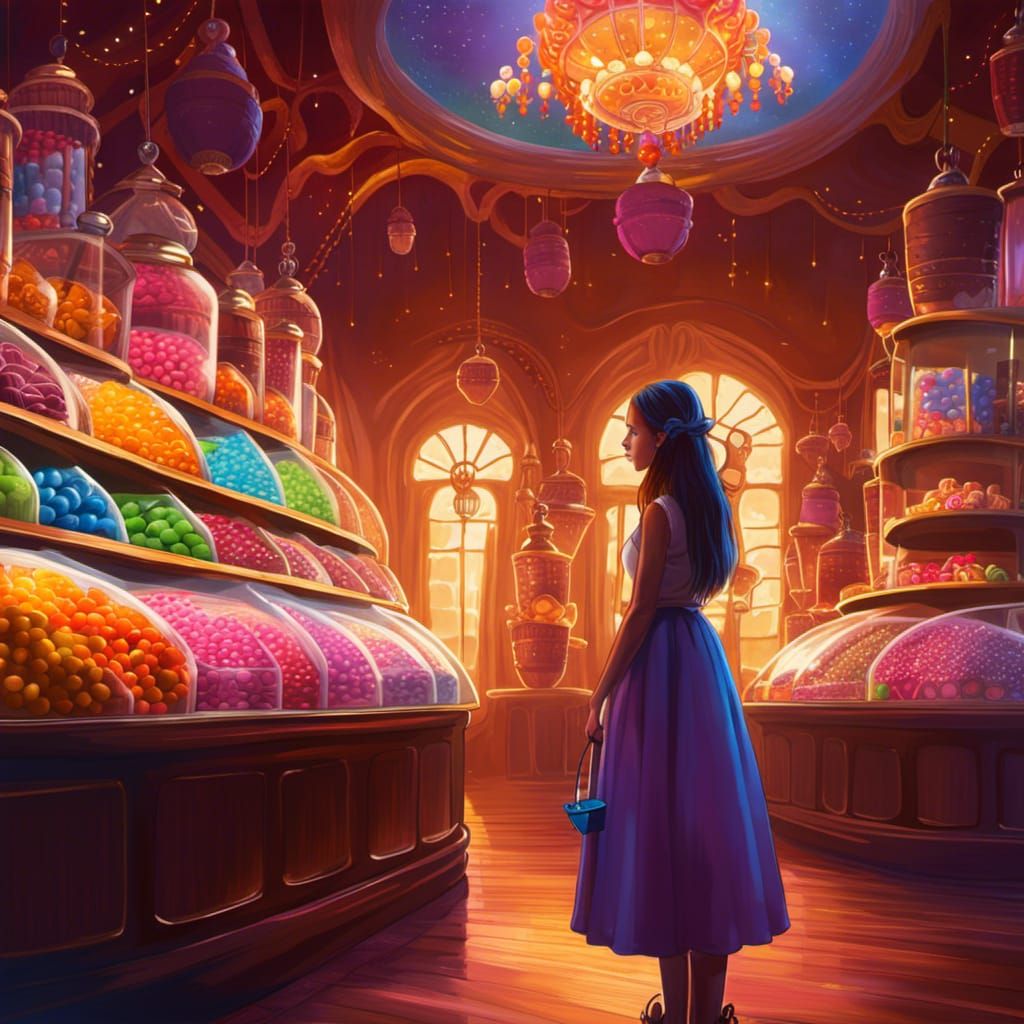 Fantasy Candy Shop Dreamscape in Magic Realism