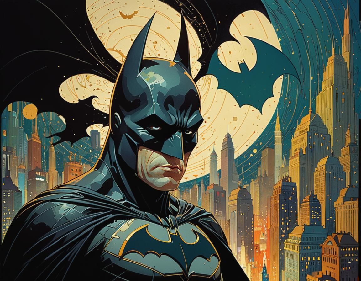 Batman Film Poster Inspired by Moebius Painting