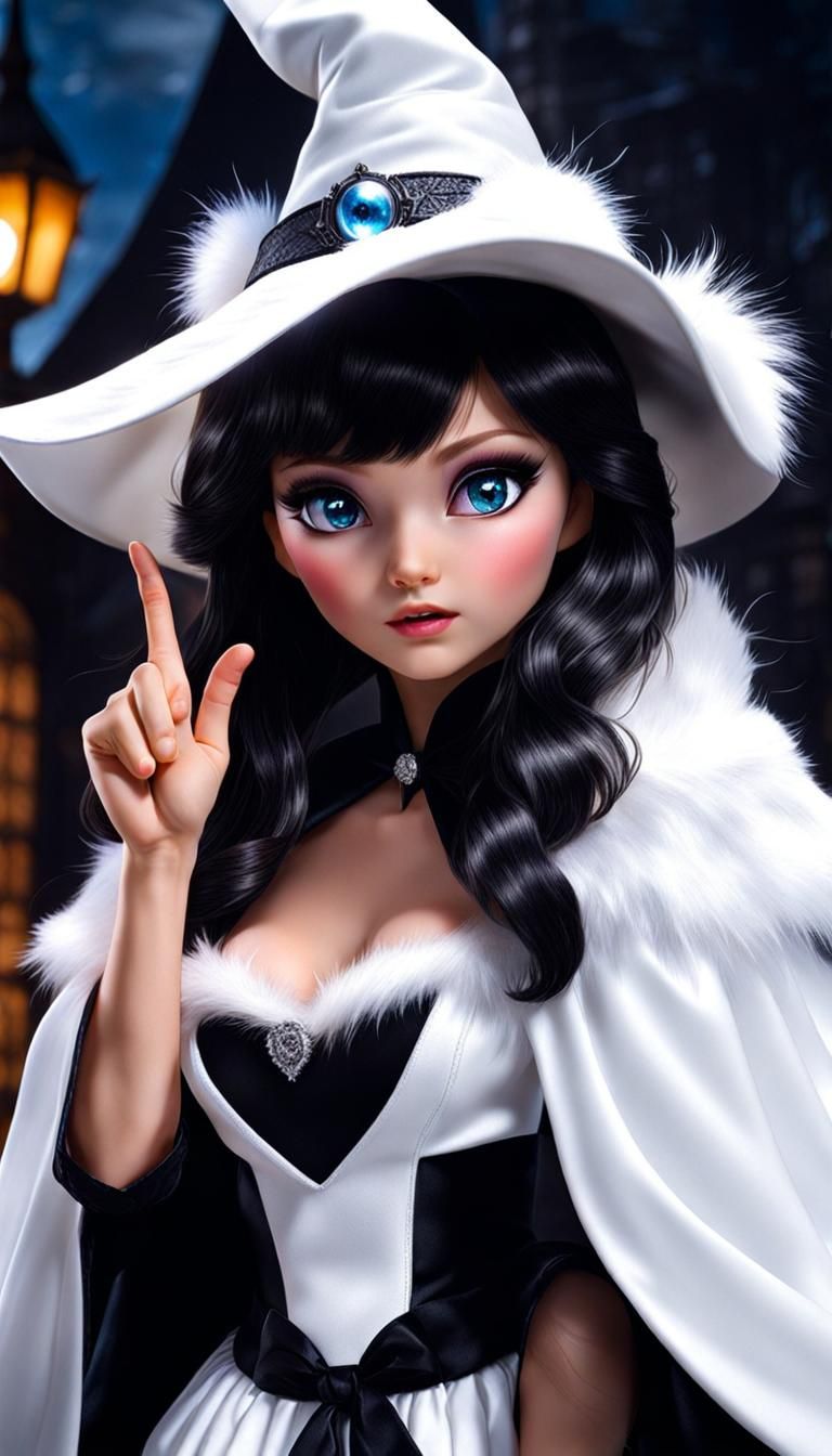 Witches Arguing: Doll-like Figures with Glowing Eyes