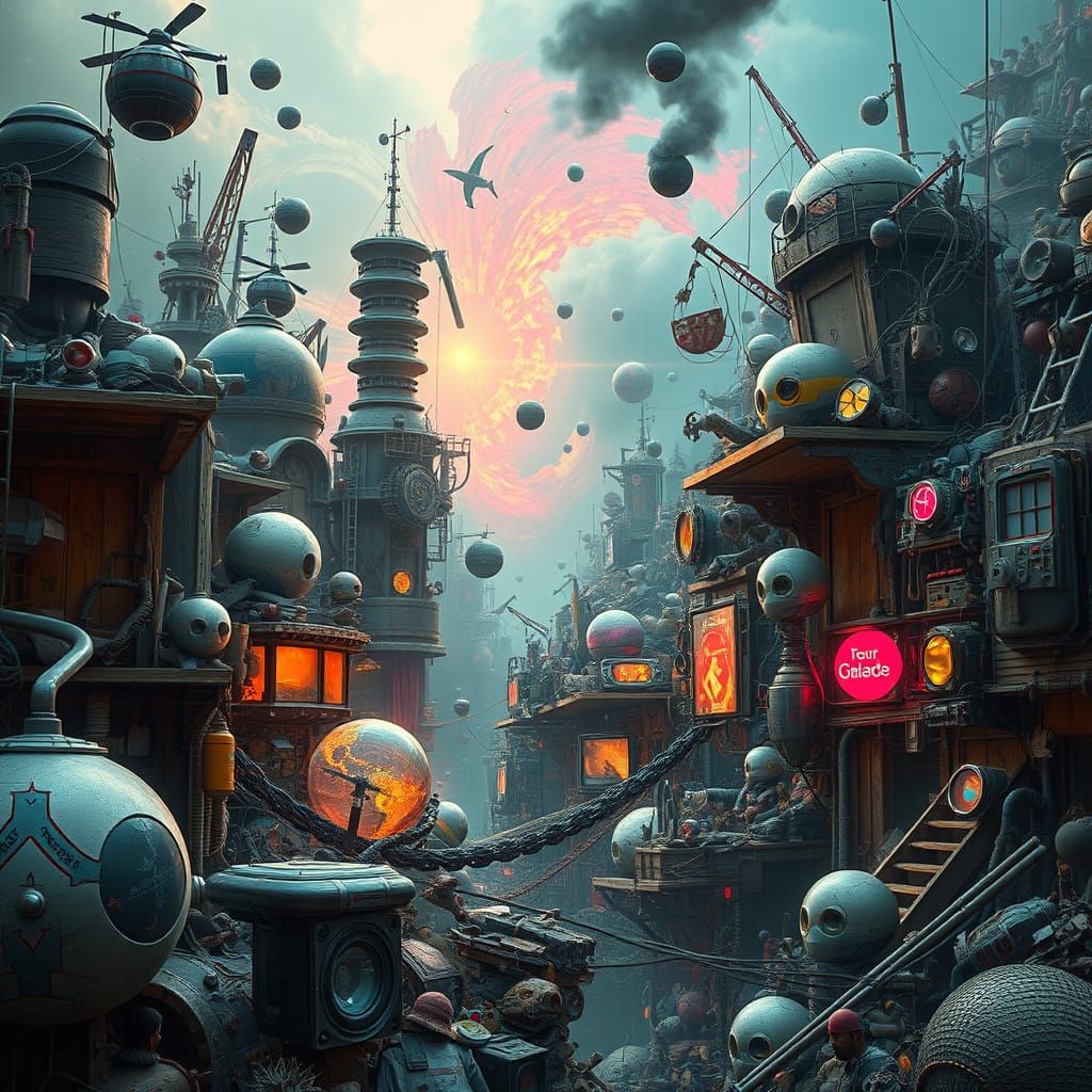 Dreamlike Futuristic Landscape