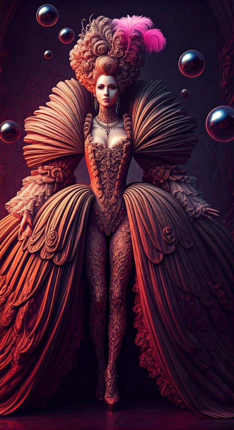 Cyberpunk French Aristocrat Inspired by Tamara de Lempicka