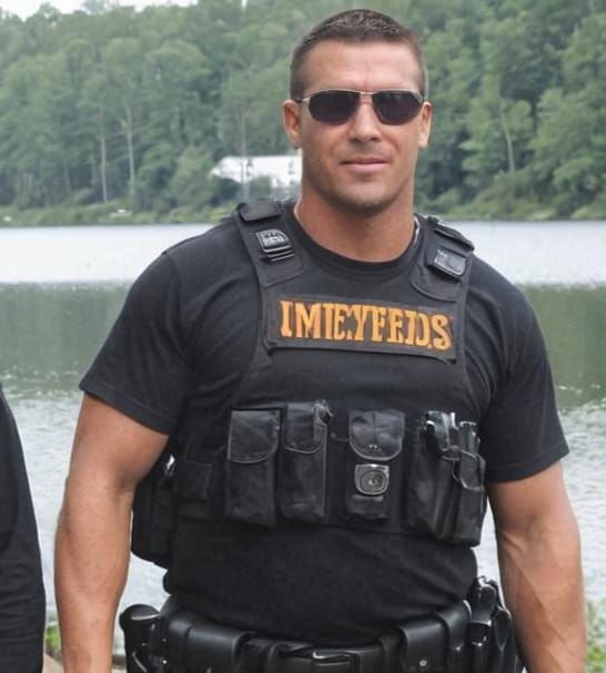 Young Cops Smoking Cigars